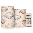 thumbnail image 1 of Yayeee Flameless Candles with Remote Flickering Battery Operated Multi Color Changing, Purple Seashell, 1 of 7