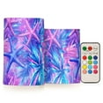thumbnail image 1 of Yayeee Flameless Candles with Remote Flickering Battery Operated Multi Color Changing, Purple Starfish Pattern, 1 of 7