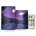thumbnail image 1 of Yayeee Flameless Candles with Remote Flickering Battery Operated Multi Color Changing, Purple Street, 1 of 7