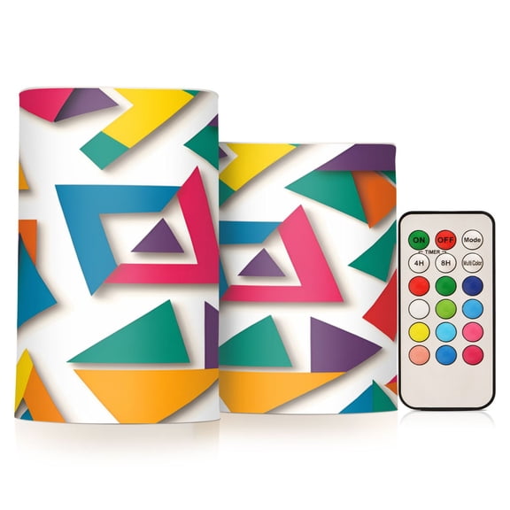 Yayeee Flameless Candles with Remote Flickering Battery Operated Multi Color Changing, Yellow Stars