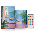 thumbnail image 1 of Yayeee Flameless Candles with Remote Flickering Battery Operated Multi Color Changing, Purple Window, 1 of 7