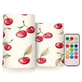 thumbnail image 1 of Yayeee Flameless Candles with Remote Flickering Battery Operated Multi Color Changing, Red Cherry, 1 of 7