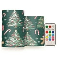 thumbnail image 1 of Yayeee Flameless Candles with Remote Flickering Battery Operated Multi Color Changing, Red Christmas Gingerbread, 1 of 7