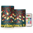 thumbnail image 1 of Yayeee Flameless Candles with Remote Flickering Battery Operated Multi Color Changing, Red Christmas Light, 1 of 7