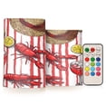 thumbnail image 1 of Yayeee Flameless Candles with Remote Flickering Battery Operated Multi Color Changing, Red Lobster, 1 of 7