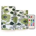 thumbnail image 1 of Yayeee Flameless Candles with Remote Flickering Battery Operated Multi Color Changing, Retro Flower Print, 1 of 7