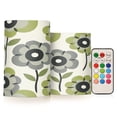 thumbnail image 1 of Yayeee Flameless Candles with Remote Flickering Battery Operated Multi Color Changing, Retro Flower, 1 of 7