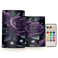 thumbnail image 1 of Yayeee Flameless Candles with Remote Flickering Battery Operated Multi Color Changing, Roses and Pearls, 1 of 7