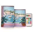 thumbnail image 1 of Yayeee Flameless Candles with Remote Flickering Battery Operated Multi Color Changing, Sea Boat, 1 of 7