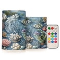 thumbnail image 1 of Yayeee Flameless Candles with Remote Flickering Battery Operated Multi Color Changing, Sea Plants Pattern, 1 of 7