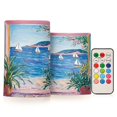 thumbnail image 1 of Yayeee Flameless Candles with Remote Flickering Battery Operated Multi Color Changing, Seaside Door, 1 of 7