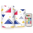 thumbnail image 1 of Yayeee Flameless Candles with Remote Flickering Battery Operated Multi Color Changing, Simple Triangles, 1 of 7