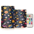 thumbnail image 1 of Yayeee Flameless Candles with Remote Flickering Battery Operated Multi Color Changing, Small Space Pattern, 1 of 7