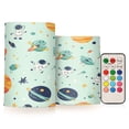 thumbnail image 1 of Yayeee Flameless Candles with Remote Flickering Battery Operated Multi Color Changing, Space Patterns, 1 of 7