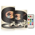thumbnail image 1 of Yayeee Flameless Candles with Remote Flickering Battery Operated Multi Color Changing, Space Record, 1 of 7