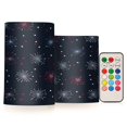 thumbnail image 1 of Yayeee Flameless Candles with Remote Flickering Battery Operated Multi Color Changing, Starry Night Pattern, 1 of 7