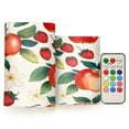 thumbnail image 1 of Yayeee Flameless Candles with Remote Flickering Battery Operated Multi Color Changing, Strawberry Pattern, 1 of 7
