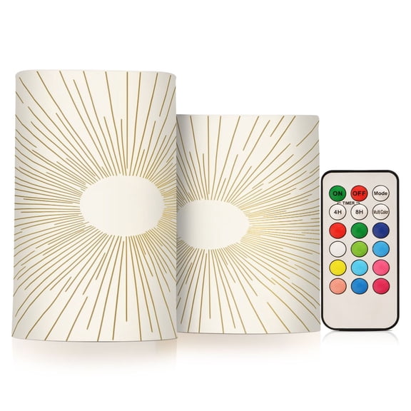 Yayeee Flameless Candles with Remote Flickering Battery Operated Multi Color Changing, Sunshine