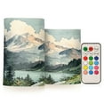 thumbnail image 1 of Yayeee Flameless Candles with Remote Flickering Battery Operated Multi Color Changing, Watercolor Mountatin, 1 of 7