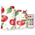 thumbnail image 1 of Yayeee Flameless Candles with Remote Flickering Battery Operated Multi Color Changing, White Apple Pattern, 1 of 7