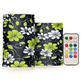 thumbnail image 1 of Yayeee Flameless Candles with Remote Flickering Battery Operated Multi Color Changing, White Flower Pattern, 1 of 7
