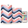 thumbnail image 1 of Yayeee Flameless Candles with Remote Flickering Battery Operated Multi Color Changing, White Geometric, 1 of 7