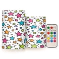 thumbnail image 1 of Yayeee Flameless Candles with Remote Flickering Battery Operated Multi Color Changing, White Stars, 1 of 7
