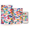 thumbnail image 1 of Yayeee Flameless Candles with Remote Flickering Battery Operated Multi Color Changing, Yellow Colorful Circles, 1 of 7