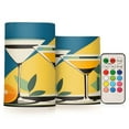 thumbnail image 1 of Yayeee Flameless Candles with Remote Flickering Battery Operated Multi Color Changing, Yellow Glasses, 1 of 7