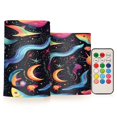 thumbnail image 1 of Yayeee Flameless Candles with Remote Flickering Battery Operated Multi Color Changing, Zodiac Stars, 1 of 7