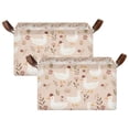 thumbnail image 1 of Yayeee Foldable Storage Basket for Shelves Set of 2 Waterproof Cloth Bins with Handles, Cartoon Goose Pattern, 1 of 7