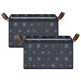 thumbnail image 1 of Yayeee Foldable Storage Basket for Shelves Set of 2 Waterproof Cloth Bins with Handles, Starry Night Pattern, 1 of 7