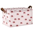 thumbnail image 1 of Yayeee Foldable Storage Basket for Shelves Waterproof Cloth Bins with Handles, Cartoon Elephant Pattern, 1 of 7
