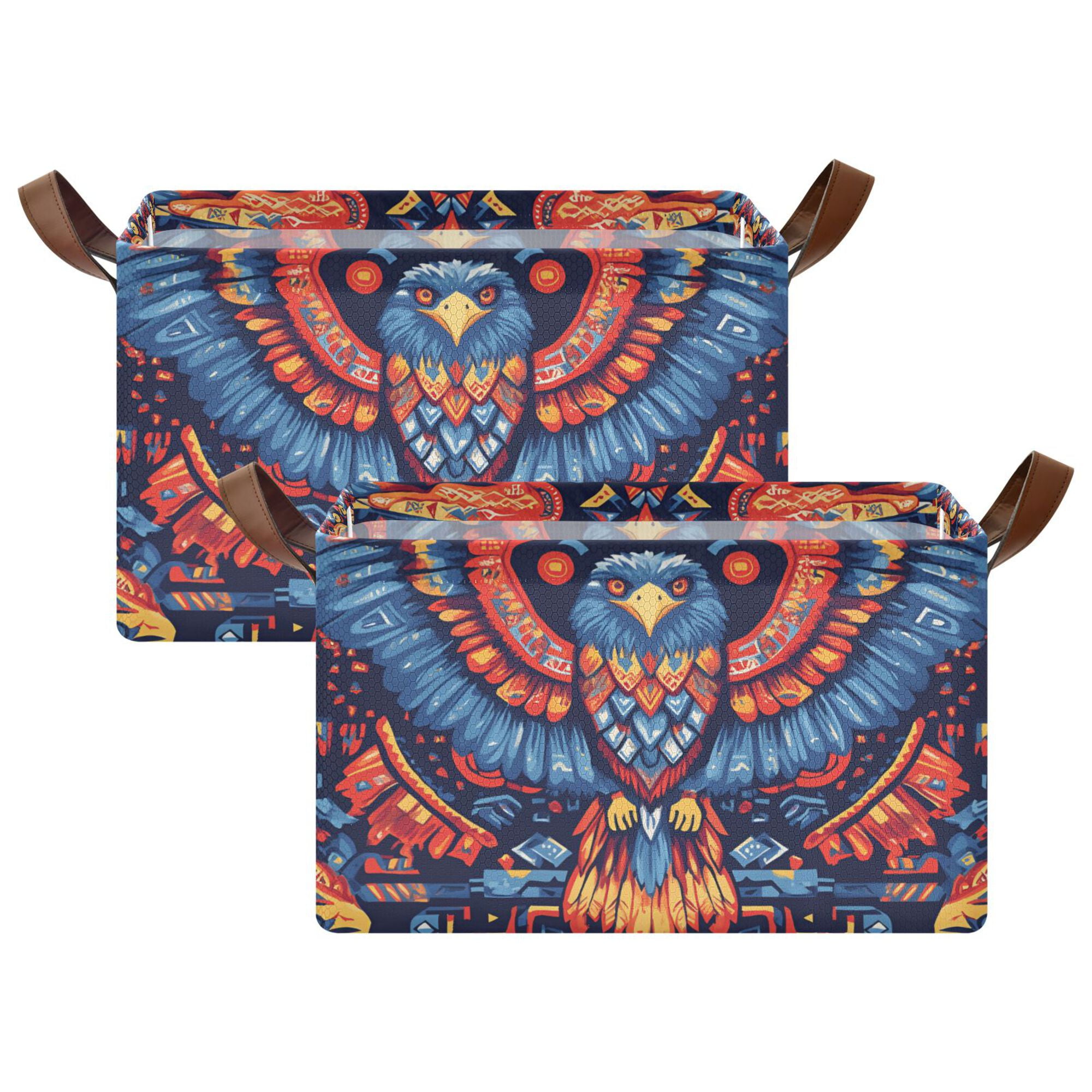 Yayeee Foldable Storage Basket for Shelves Set of 2 Waterproof Cloth ...