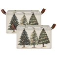 thumbnail image 1 of Yayeee Foldable Storage Basket for Shelves with Handles Set of 2 Waterproof Cloth Bins, Cartoon Christmas Trees, 1 of 7