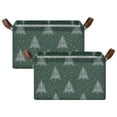 thumbnail image 1 of Yayeee Foldable Storage Basket for Shelves with Handles Set of 2 Waterproof Cloth Bins, New Year Tree Pattern, 1 of 7