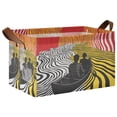 thumbnail image 1 of Yayeee Foldable Storage Basket for Shelves with Handles Waterproof Cloth Bins, Abstract Boat, 1 of 7