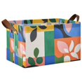 thumbnail image 1 of Yayeee Foldable Storage Basket for Shelves with Handles Waterproof Cloth Bins, Abstract Plants, 1 of 7