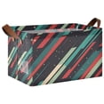 thumbnail image 1 of Yayeee Foldable Storage Basket for Shelves with Handles Waterproof Cloth Bins, Abstract Stripes, 1 of 7