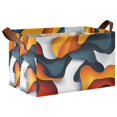 thumbnail image 1 of Yayeee Foldable Storage Basket for Shelves with Handles Waterproof Cloth Bins, Abstract Wavy, 1 of 7