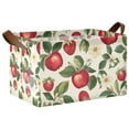 thumbnail image 1 of Yayeee Foldable Storage Basket for Shelves with Handles Waterproof Cloth Bins, Apple Leaves Pattern, 1 of 7