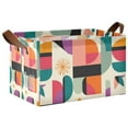 thumbnail image 1 of Yayeee Foldable Storage Basket for Shelves with Handles Waterproof Cloth Bins, Beige Abstract, 1 of 7