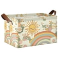 thumbnail image 1 of Yayeee Foldable Storage Basket for Shelves with Handles Waterproof Cloth Bins, Beige Clouds, 1 of 7