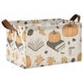 thumbnail image 1 of Yayeee Foldable Storage Basket for Shelves with Handles Waterproof Cloth Bins, Beige Fall Books, 1 of 7