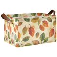 thumbnail image 1 of Yayeee Foldable Storage Basket for Shelves with Handles Waterproof Cloth Bins, Beige Leaves, 1 of 7