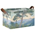 thumbnail image 1 of Yayeee Foldable Storage Basket for Shelves with Handles Waterproof Cloth Bins, Beige Mountain, 1 of 7