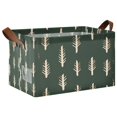 thumbnail image 1 of Yayeee Foldable Storage Basket for Shelves with Handles Waterproof Cloth Bins, Beige Plants, 1 of 7