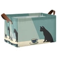 thumbnail image 1 of Yayeee Foldable Storage Basket for Shelves with Handles Waterproof Cloth Bins, Black Cat, 1 of 7