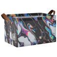thumbnail image 1 of Yayeee Foldable Storage Basket for Shelves with Handles Waterproof Cloth Bins, Black, 1 of 7