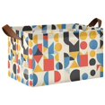 thumbnail image 1 of Yayeee Foldable Storage Basket for Shelves with Handles Waterproof Cloth Bins, Blue Geometric, 1 of 7